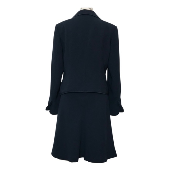 Vintage 90s Petite Sophisticate 2 Piece Skirt Suit Navy Blue Mixed Sizes 12P - Picture 2 of 13